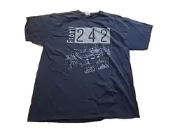 FRONT 242 SHIRT DOUBLE SIDED WAX TRAX XL BLACK Concert Shirt