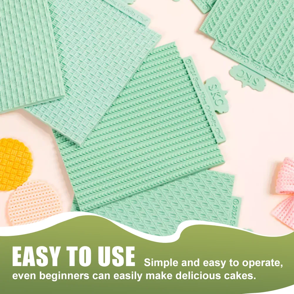 3 Pattern Knitted Sweater Pattern Silicone Fondant Mold New Pattern Mold DIY Baking Cake Border Decor Mold Easy Release