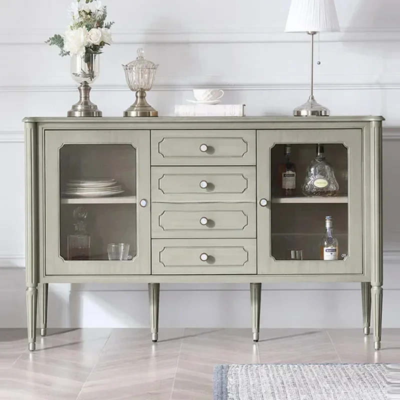 

American light luxury solid wood dining side cabinet