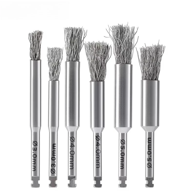 High Quality Titanium Brush  Debridement Peri-Implantitis Surface Threads Cleaning Brush