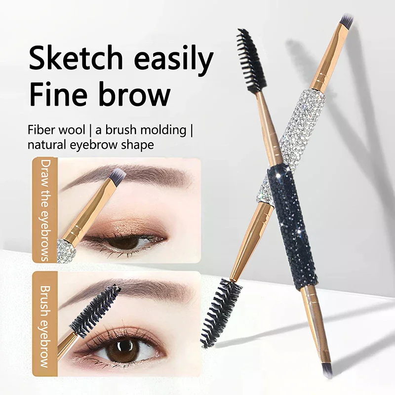 ソフトまつげブラシ肘輪郭形成ダブルヘッドまつげブラシ目化粧品メイクアップツール