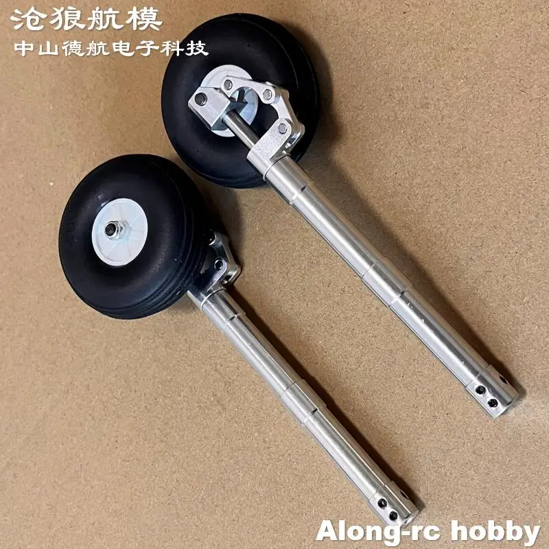Train d'atterrissage à genoux à amortissement principal D4 ou D5, hauteur 101 --- 201mm, trou avec roue en PU de 62mm pour modèle de bricolage de 3 à 6kg, pièces d'avion RC EDF