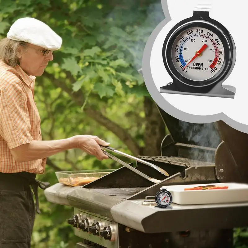 1PCS Freezer Oven Thermometer Bbq Grill Temperature Gauge Best Accurate Stainless Steel Safe Cooker Thermo Meters Baking Tools