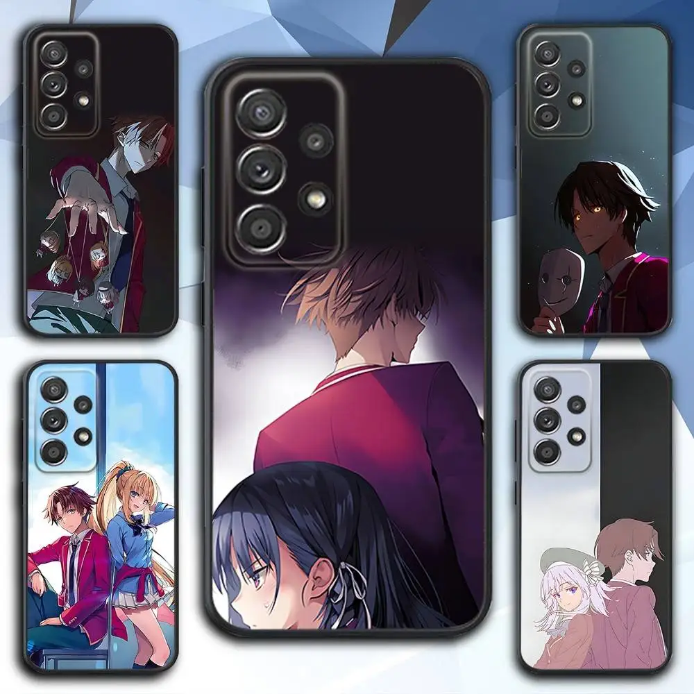 

K-Kiyotaka Anime Ayanokoji Phone Case For Samsung S 25,24,23,22,30,21,10,9,Ultra,Plus,Lite,FE,4,5 G Soft Black Case