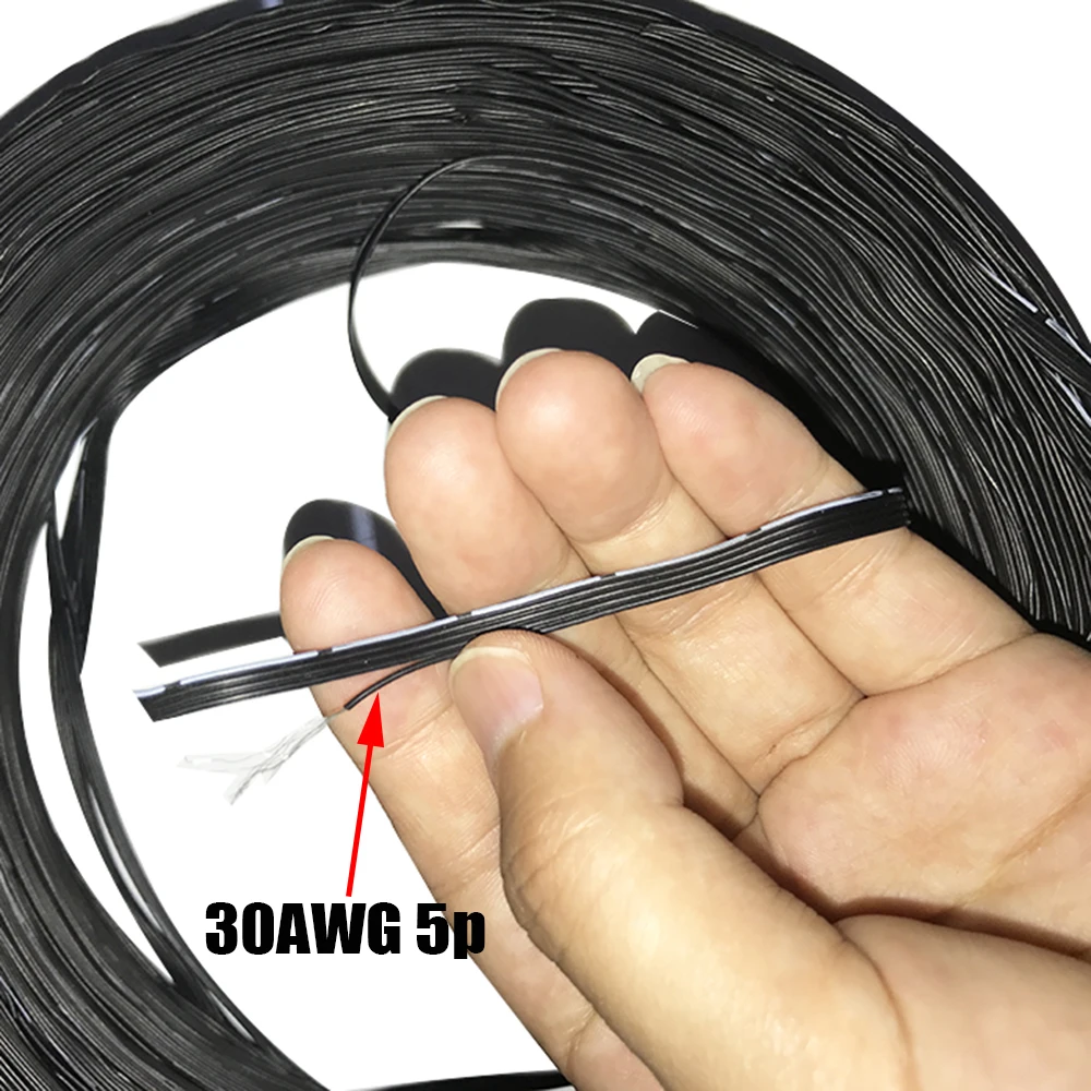 Imagem -04 - Cabo de Silicone de Alta Temperatura Fio de Teste de Fio de Alimentação Conector de Linha 200 Metro Rolo 30awg 2p 3p 4p 5p 6p