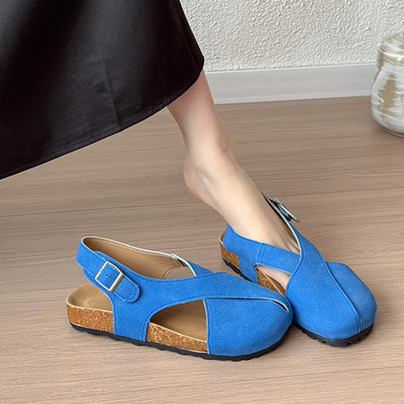 Vintage Damen-Plateau-Sandalen aus PU-Leder im Retro-Stil – Bequeme Cloud Flip-Flops für Strand und Zuhause