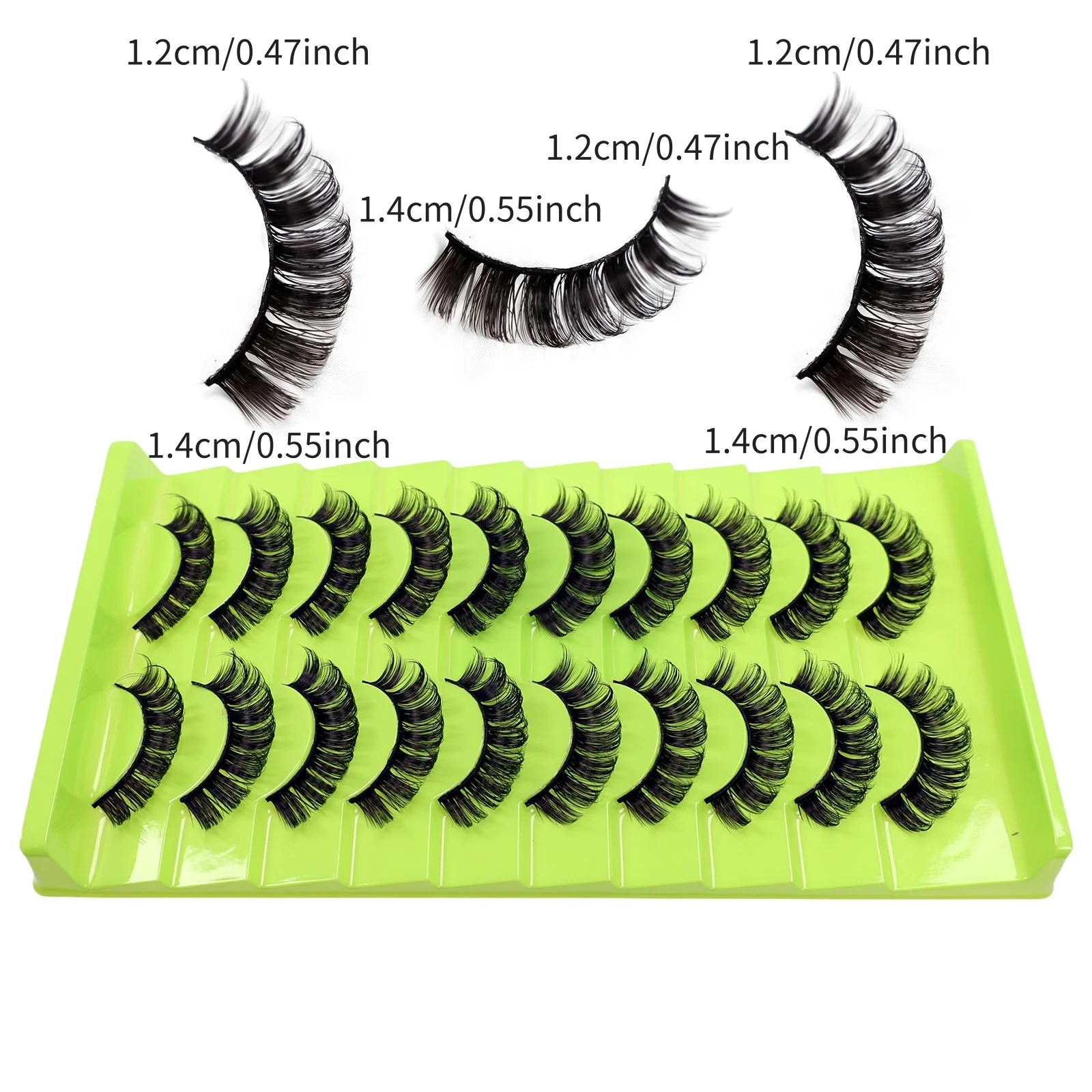 10 أزواج من أدوات تجعيد الرموش الصناعية الروسية، شعر كثيف ثلاثي الأبعاد