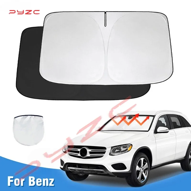 

Солнцезащитный козырек на лобовое стекло для Mercedes GLC 2016-2021 2022, складной, блокирует УФ-лучи, сохраняет прохладу в салоне автомобиля