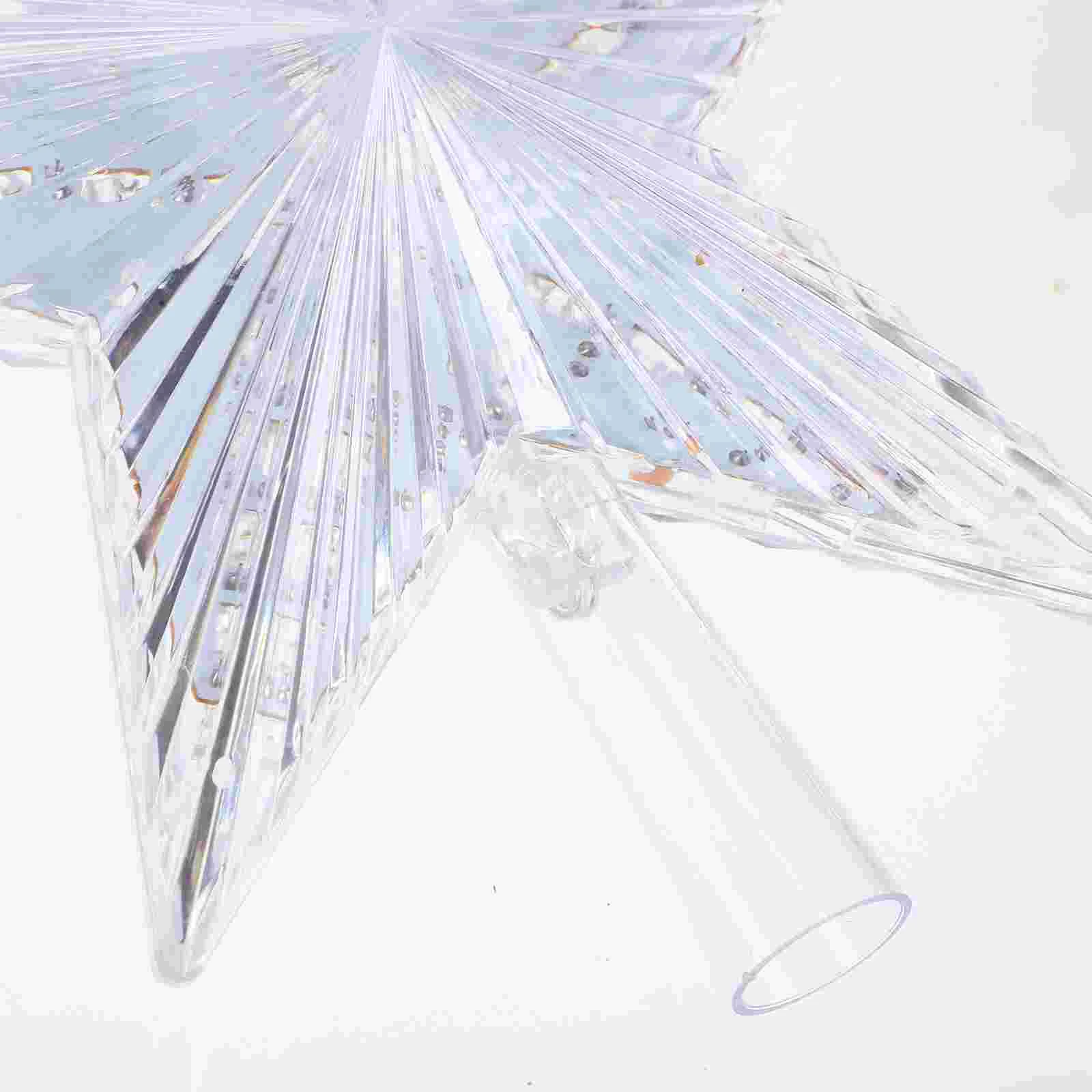 Adorno de estrella para árbol de Navidad, adorno de estrella LED para copa de árbol, decoración del hogar con enchufe estadounidense (blanco cálido)