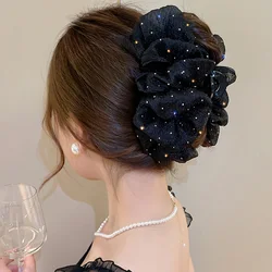 Große Schleife Mesh Haarnadel Temperament elegante Frauen Haar Kralle Clips Prinzessin Kopfschmuck Mode Grab Clip weibliche Haarschmuck