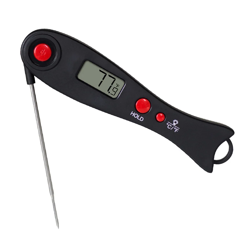 Termometro per carne a lettura istantanea pieghevole digitale con sonda Ampio display LCD per cucinare Griglia Termometro digitale da cucina per barbecue