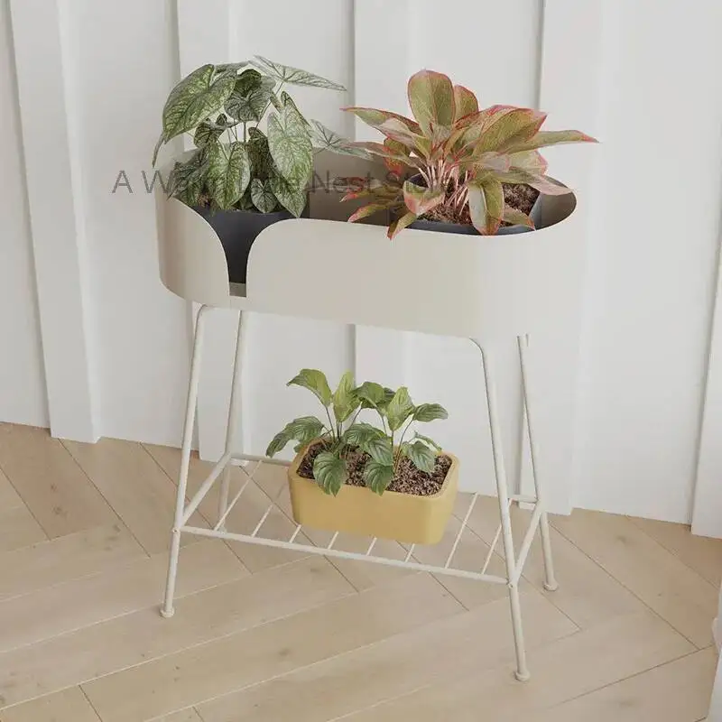 

Succulent and Pot Holder Plant Metal Flower Flower Pot Base Display Stand Home Garden Patio Decoration Shelf Furniture Outdoor