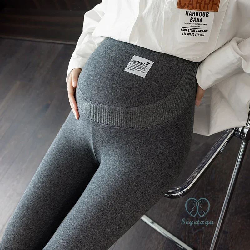 U Style High Waist Belly Maternity Pencil Pants Spring Cotton Baby Care Supports Legging for Pregnant Women Pregnancy Outwear