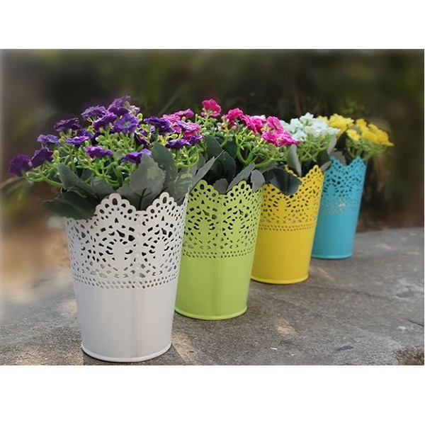 

Flower Pot White Desk Tidy Holder for Pens Pencils Makeup Brushes Versatile Home Office Use Stable Construction