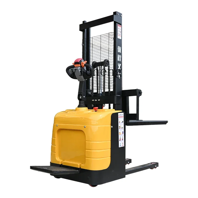 

TQH electric stacker forklift small automatic hydraulic lift truck lifting pallet loading and unloading forklift