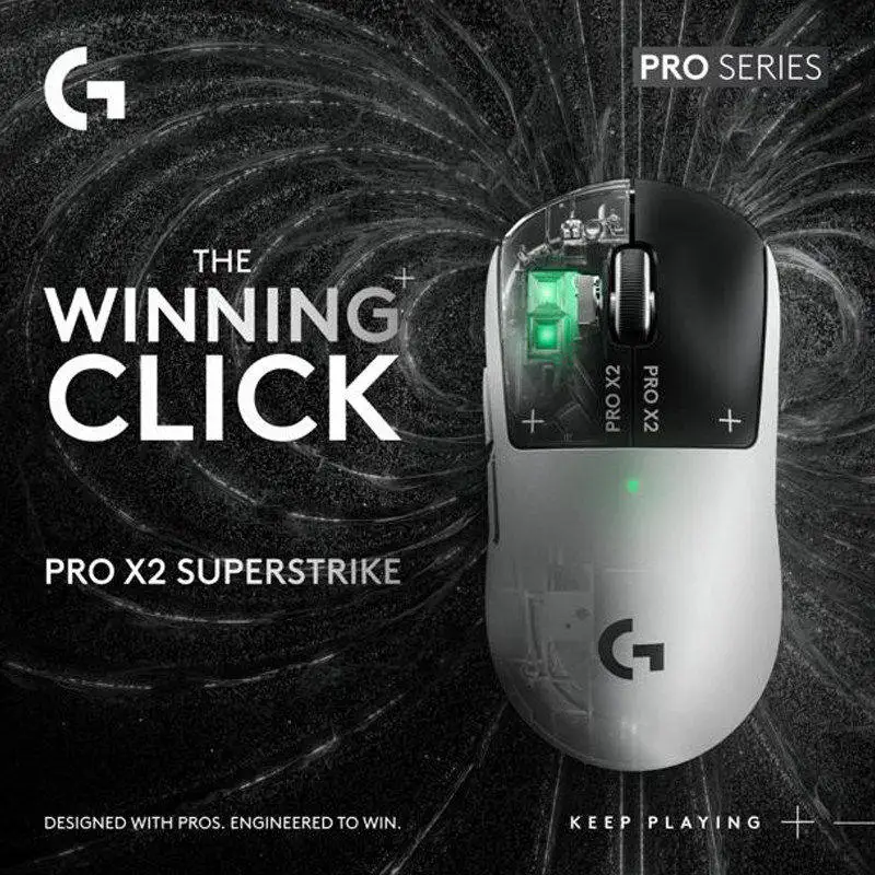 

Logitech GPW5 G PRO X2 SUPERSTRIKE Snow Leopard Wireless Gaming Mouse 61g HITS Microswitch HERO 2 44000 DPI 8000Hz Polling Rate