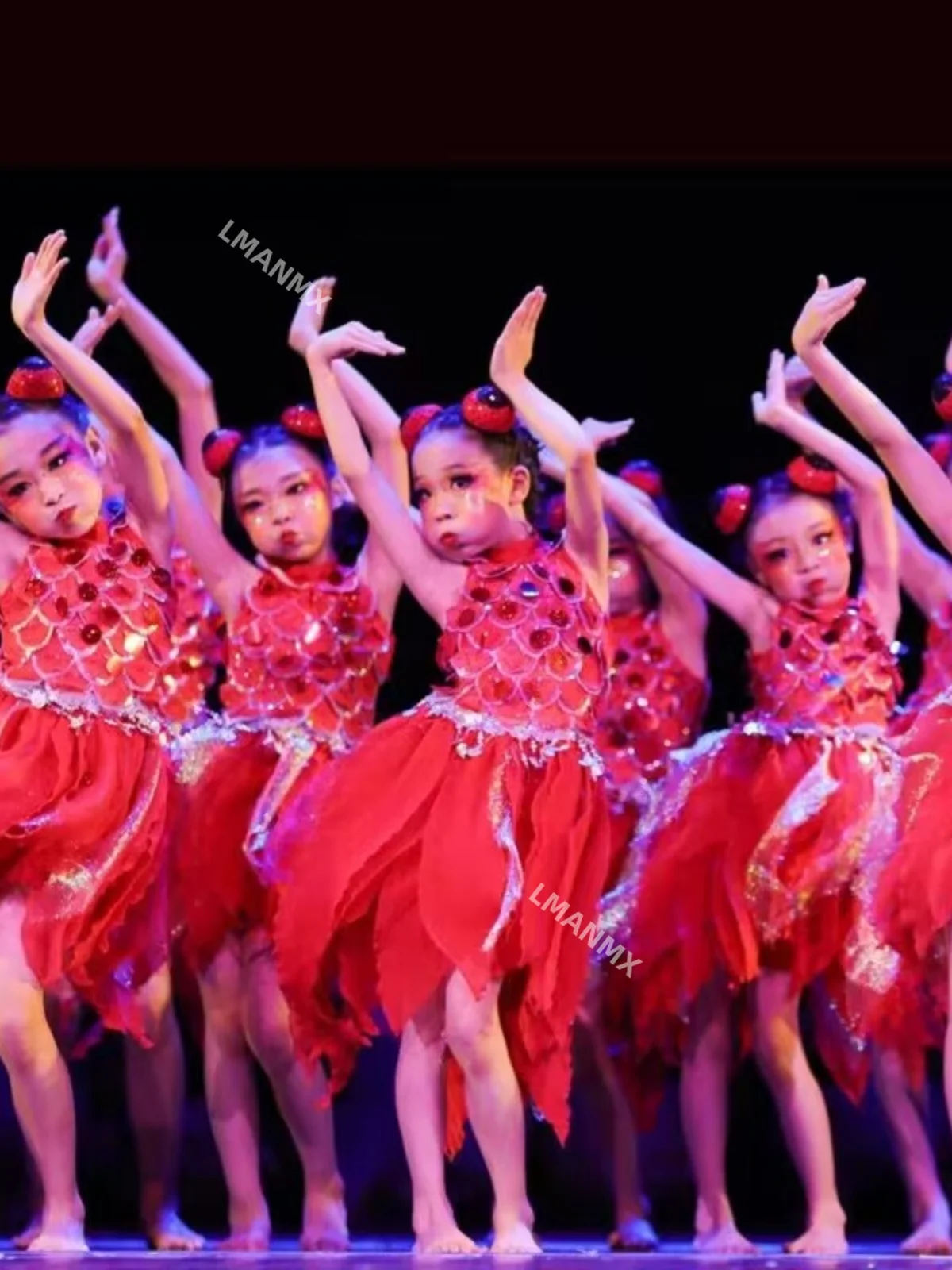 

Новый детский костюм для выступлений, рыбка, поющая, маленькая рыбка, танцевальный костюм для выступлений, женский