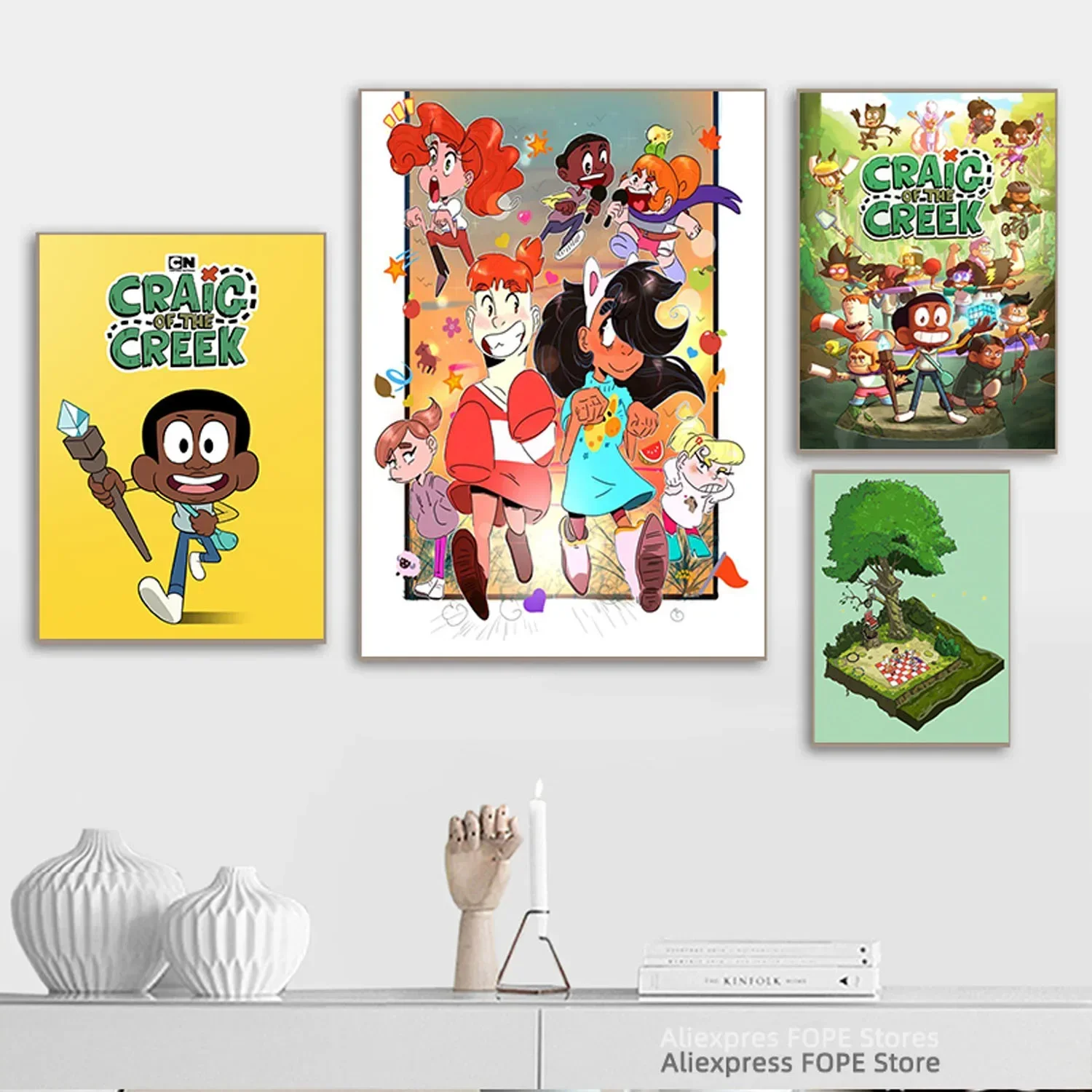 ملصقات ومطبوعات فنية على قماش الحائط لتزيين المنزل ، بتلر الخور ، رسوم متحركة أنيمي ، مانغا كرتونية ، لوحات فنية ، رسم #3