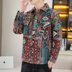 Spring Autumn Men Jacket Lapel Slim Casual Coat Mens Coats Fashion Slim Fit Man Tops Jacket