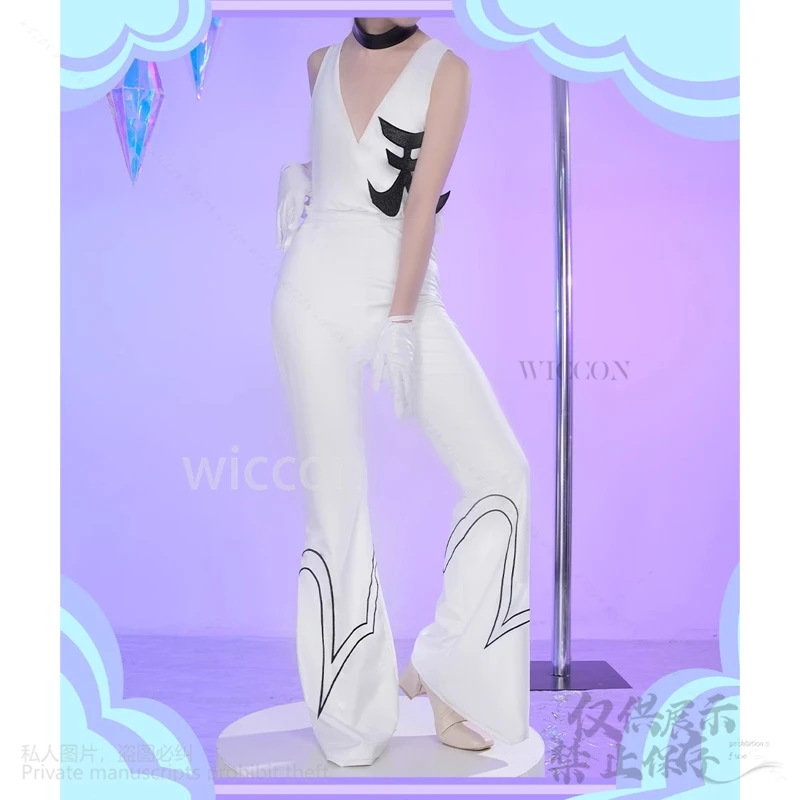 New PANTY & STOCKING With GARTERBELT Cosplay Polyester Polyurethane Costume Sexy Boy Jumpsuit Black White Uniform Wig Customized
