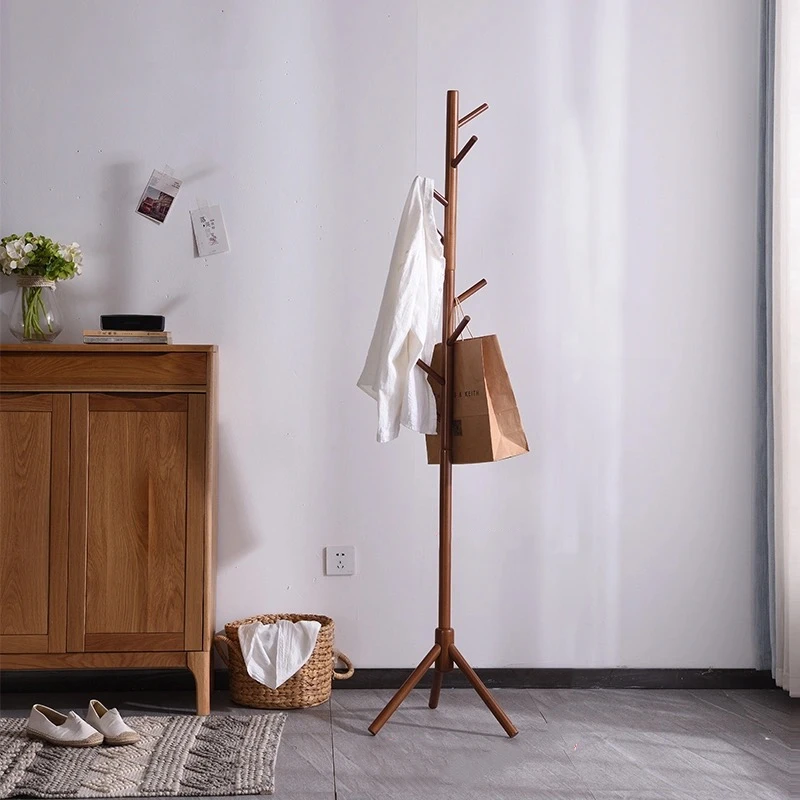 Wood Floor Clothes Rack Detachable Bedroom Bedroom Corner Clothes Rack Hallway Modern Percheros Para Bolsos Hall Furniture