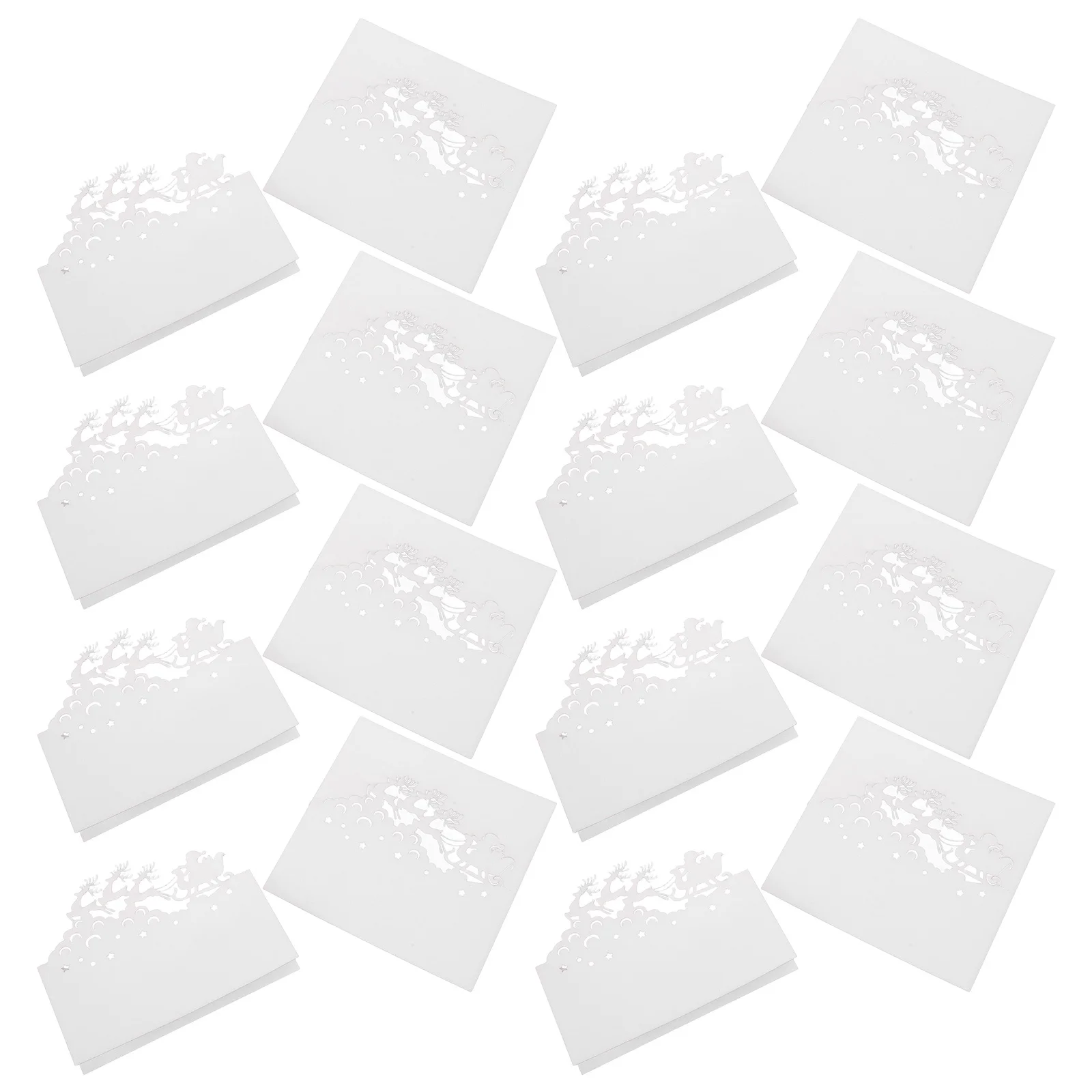 

50 шт., Рождественское место, праздничное событие, декор стола с оленями, пустые карточки для сидения для свадебной вечеринки, ужина, имя гостя, палатка, карты