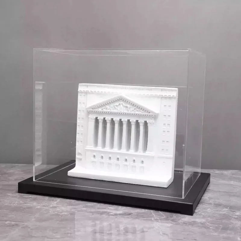 Buildings Figurines Modern Resin Sculptures Room Art Decorations Aesthetics Ornaments Transparent Acrylic Unique Accessories