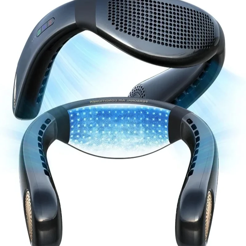 l For TORRAS Neck Air Conditioner,Ultra-Light Portable Neck Fan Rechargeable, Personal Cooling Device with 3 Modes Fan/Cooler/H