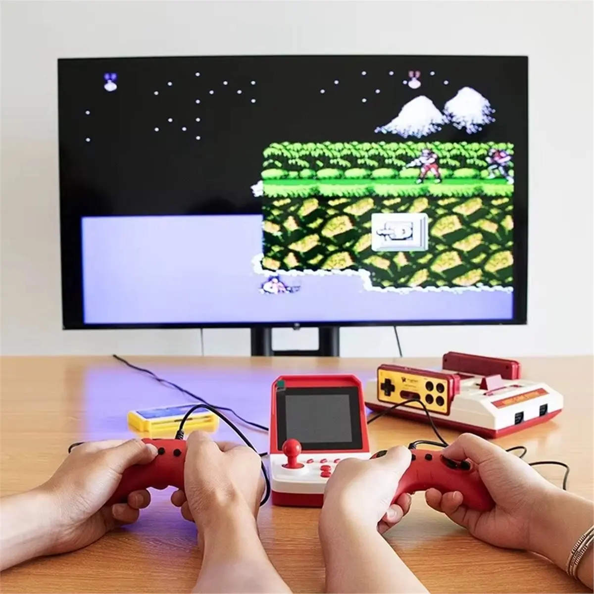 

Игровая приставка HowAA87 A6PLUS Retro Mini Arcade с экраном 3,2 дюйма, 1000+ встроенными играми, джойстиком, поддержкой вывода на ТВ, для домашней аркады, модель B