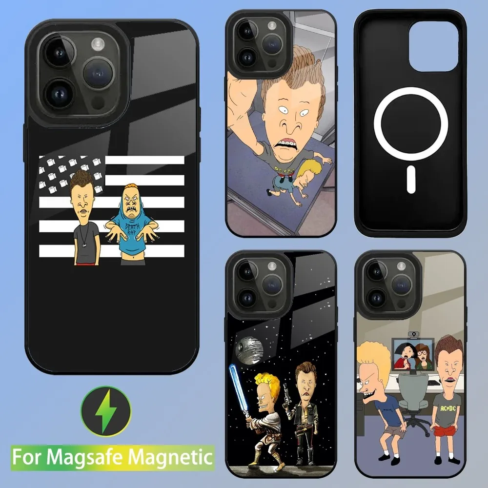 Beavis and Butt-Head Phone Case For iPhone 15,14,13,12,11,Plus,Pro,Max Mini Magsafe Magnetic Wireless Charging