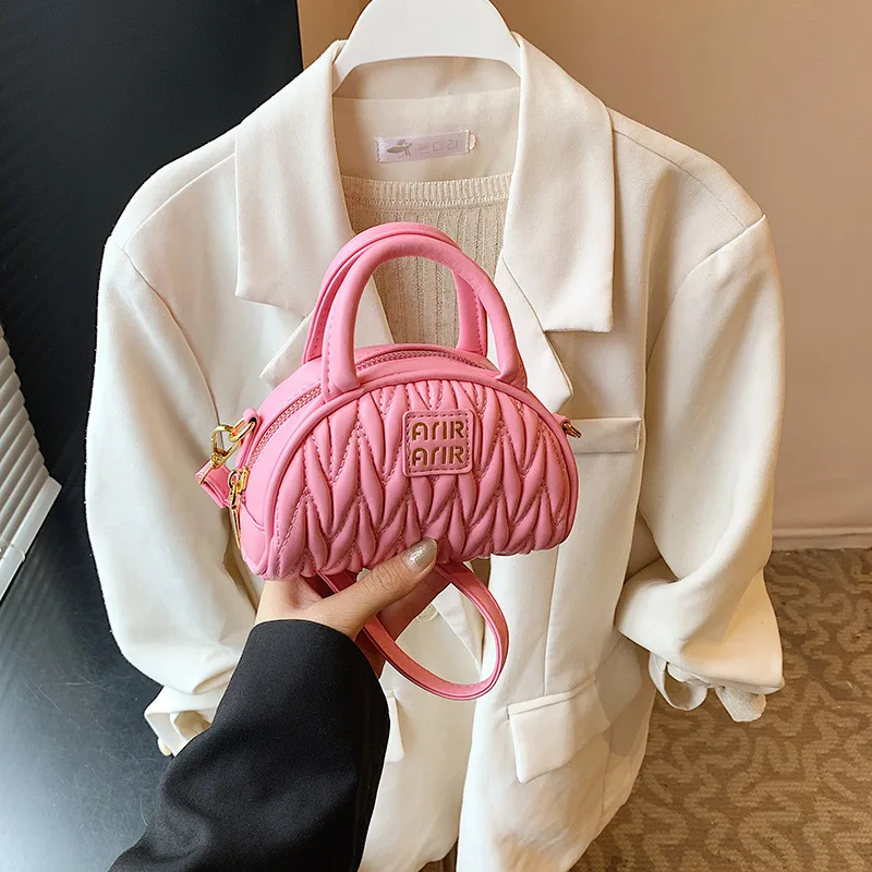 

New2025Корейская сумка для боулинга со складками, премиум-класса и роскошный стиль, плечо и портативная, для родителей - для детей и детей через плечо