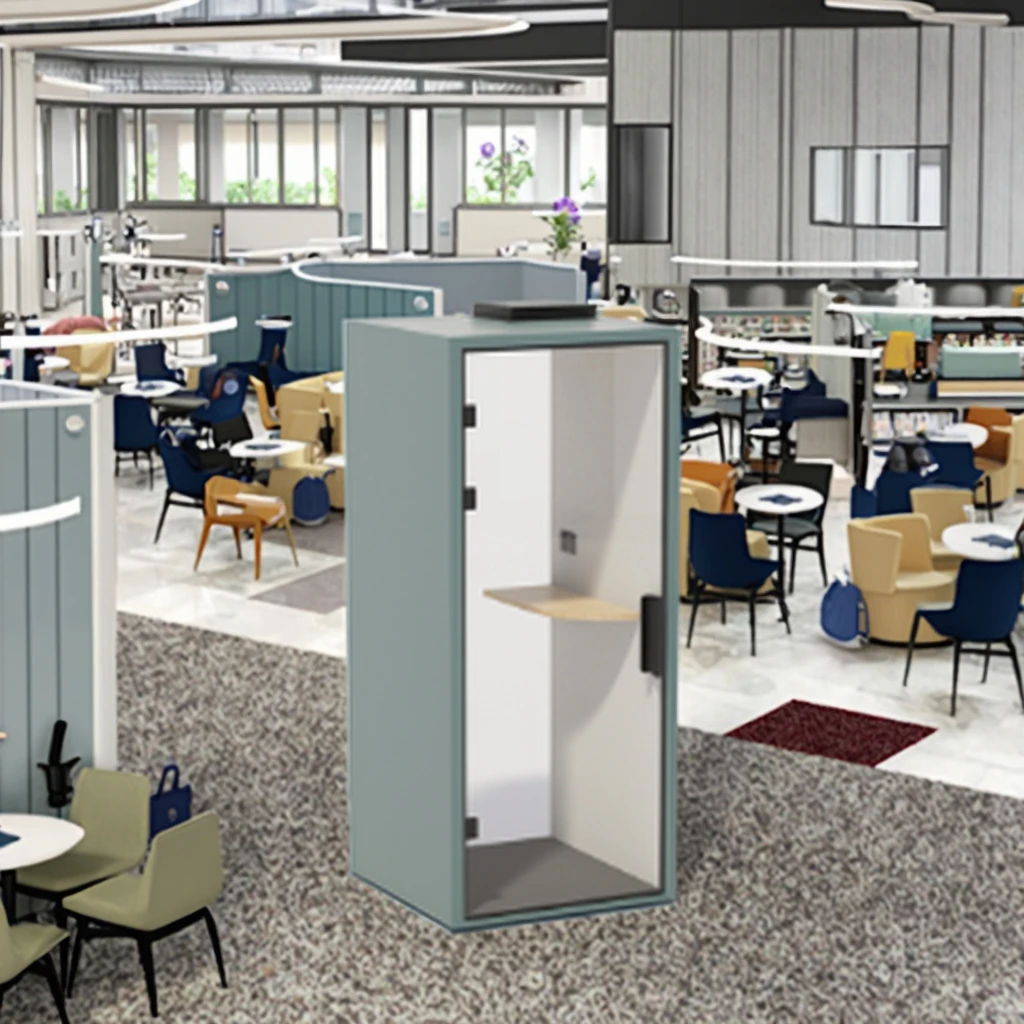 

Звукоизоляционная будкаОткрытая офисная мебель Струк для встреч Конфиденциальная офисная телефонная будка Акустические панели Подвижные портативные звукоизоляционные офисные панели