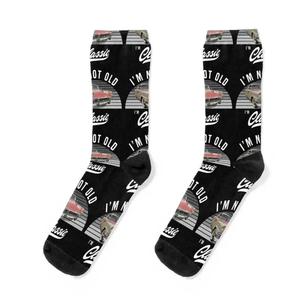 

I'm not old I'm classic Fairlane - Vintage Socks cartoon Wholesale Running funny sock Socks Women's Men's