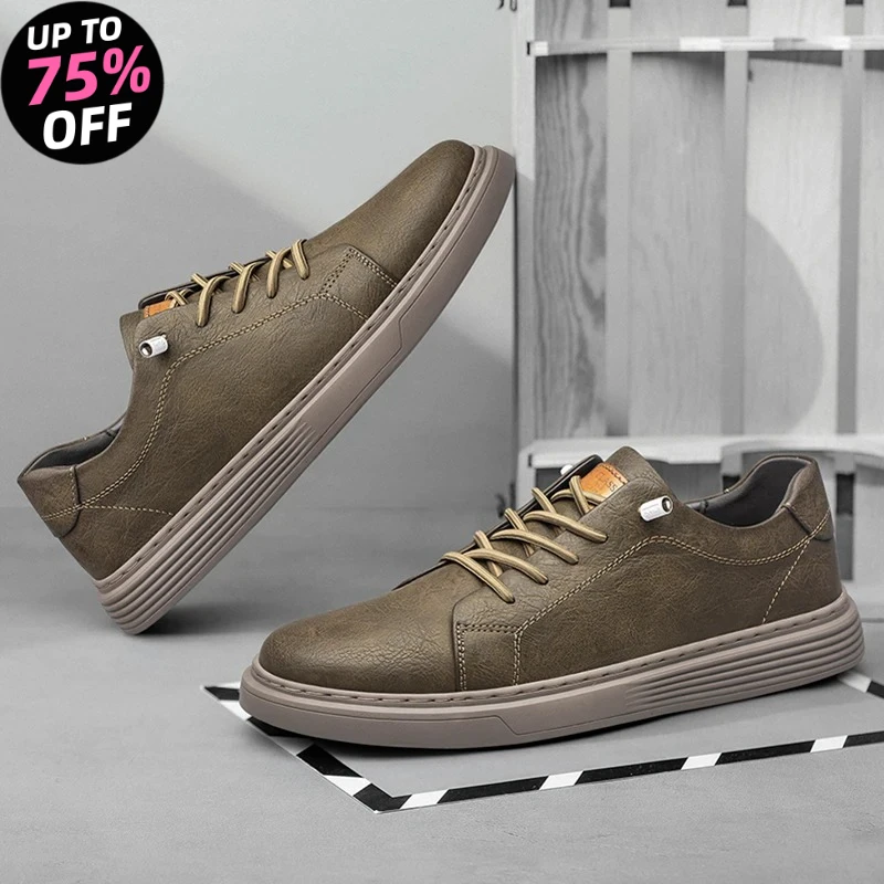 

Genuine Leather Italian Casual Shoes Men's Lace Up Oxford Shoes Outdoor Jogging Shoes Office Men's Dress Shoes Large Size 36-45