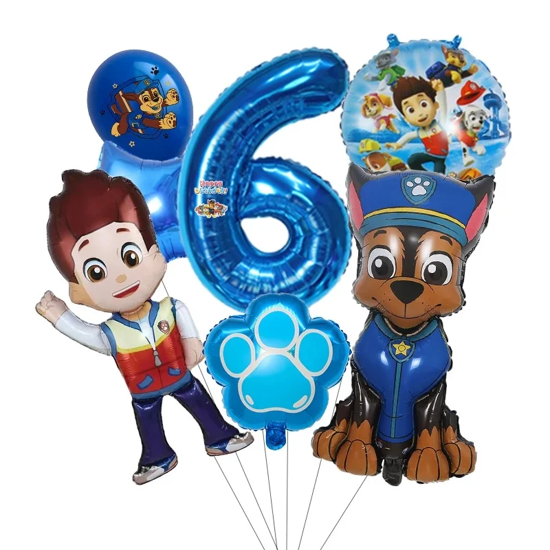 Cartoon Paw Patrol themed party decoration supplies Rescue dog aluminum foil balloon childrens Party Decoration & Supplies gift view 6