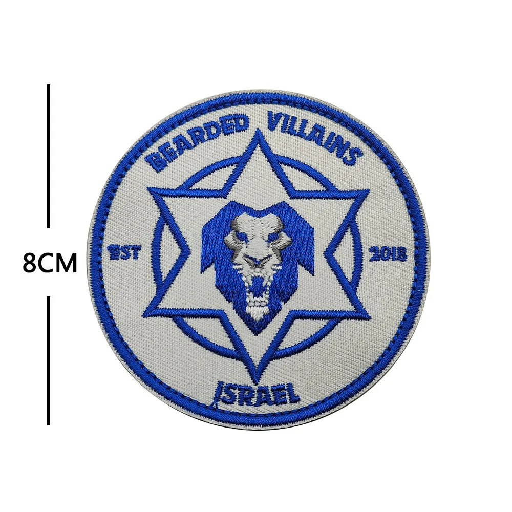 التصحيح التكتيكي إسرائيل مزدوجة الحواف الحديد السيف التطريز عاكس PVC التصحيح شارة عسكرية شعار للملابس قبعات الظهر