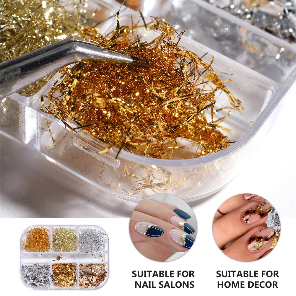 

3 коробки, фольга для дизайна ногтей, блестящие цвета, принадлежности для рисования ногтей «сделай сам», золото, серебро, блестки, маникюрная наклейка