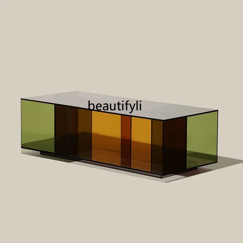 M178 Nordic Living Room Acrylic Tea Table Designer New Rectangular Storage Small TableA
