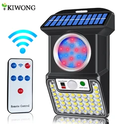 Solar Outdoor Lights Wireless Security Motion Sensor Waterproof 4 Modes Solar Warning Lamp for Front Door Backyard Garage Garden