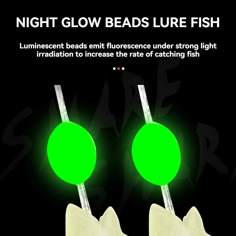 Señuelo luminoso cabeza de pez láser – Brillo nocturno para pesca en mar - imagen 3