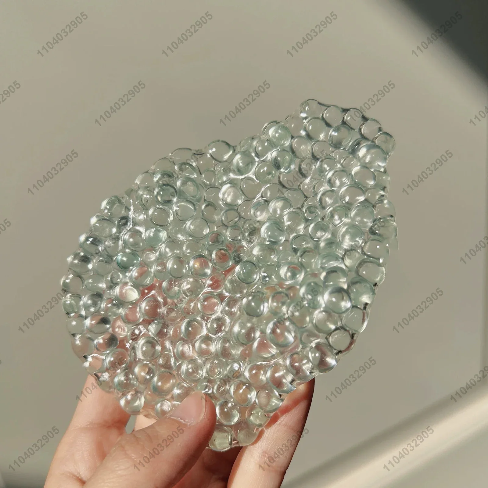 Balle Mochi Grinçante Soulignée sous Vide, Jouet de Détente à la Main, Pierre Verte