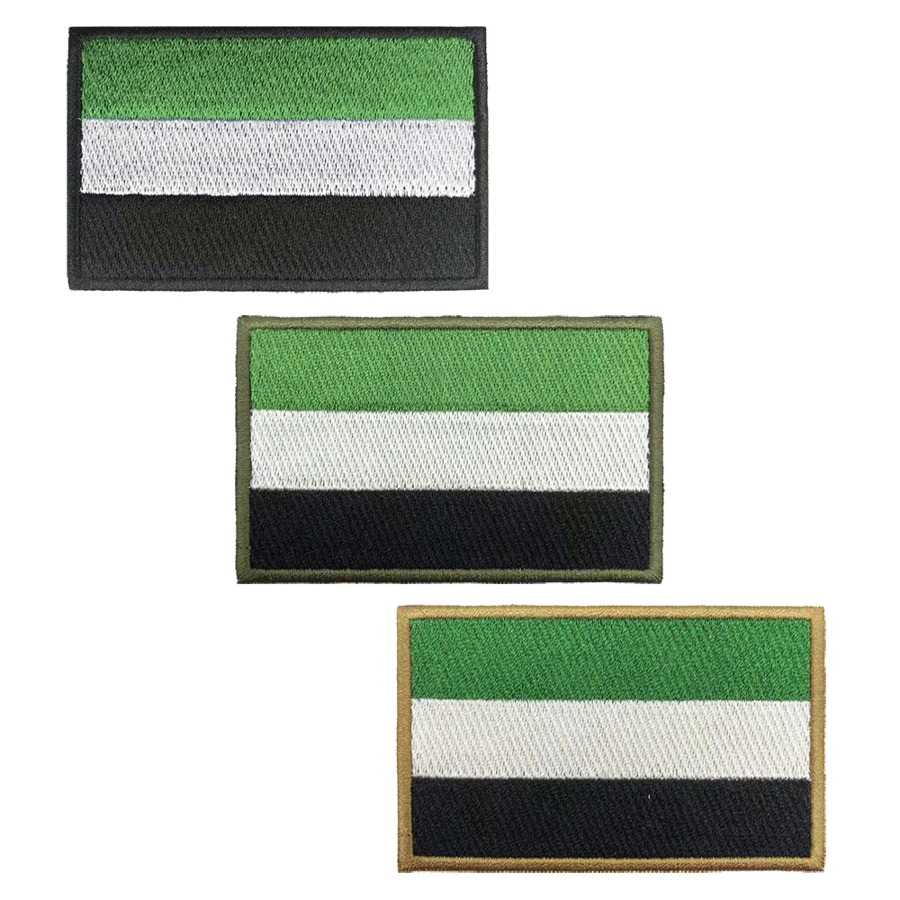 1PC Estremadula Flag Armband Embroidered Patch Hook & Loop Or Iron On Embroidery  Badge Cloth Military Extremadura Stripe