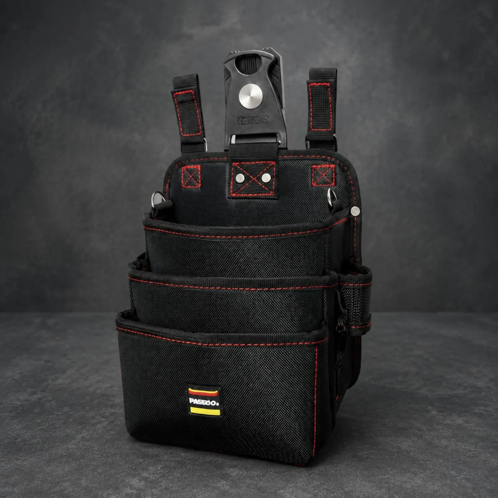 

Rotating Tool Pouch Multiple Pockets Electrician Waist Bag Tool Belt Pouch Double Use Mount Work Gear Multi Pocket for Workshop