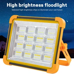 LED Solar Floodlight Outdoor IP66 Waterproof USB Rechargeable Magnet Strong Light Portable Camping Tent Fishing Light Work Light