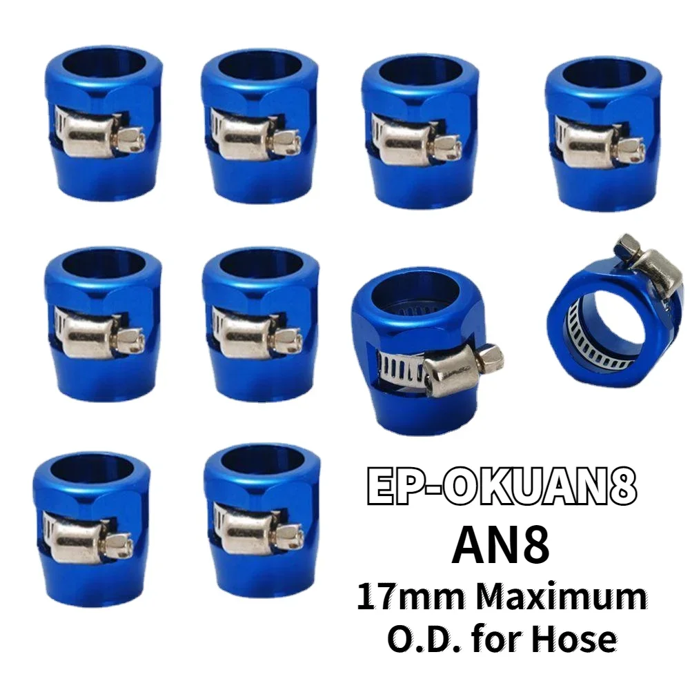 Epman 10 pz AN -8 (AN8) 17mm Tubo Esagonale Finitura Fascette Tubo Estremità Finitore Flare Raccordo Copertura Estremità Per 1/2 Linea Carburante EP-OKUAN8
