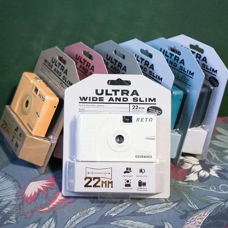 

135 Film Camera RETO Ultra Wide&Slim 135 Point and Shoot Film Camera 22mm Ultra Wide Angle Reusable Film Camera