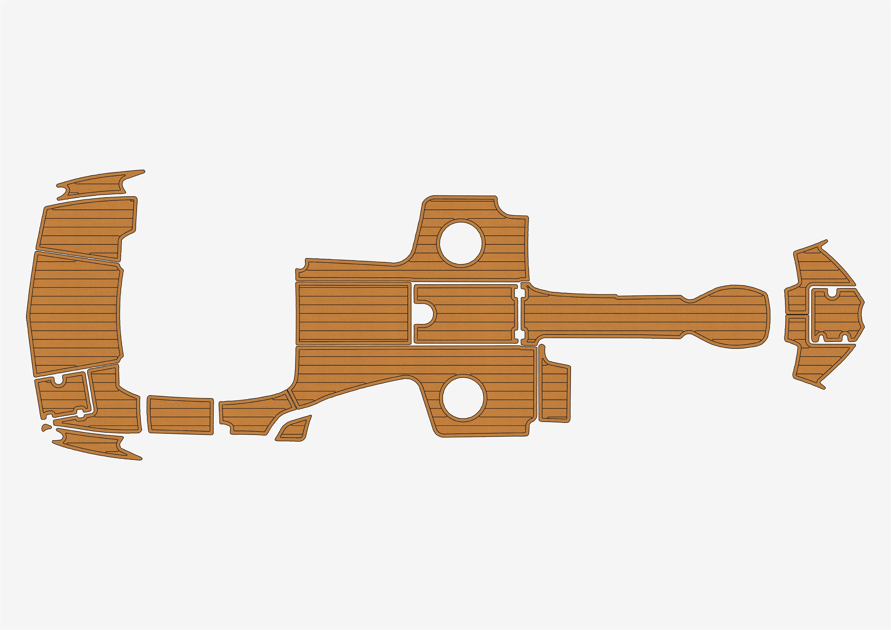 

Anti-Skid EVA Faux Teak Self-Adhesive 6mm Boat Decking Pad for 2013-2014 Chaparral Xtreme 244 Yacht Cockpit Durable Marine Floor