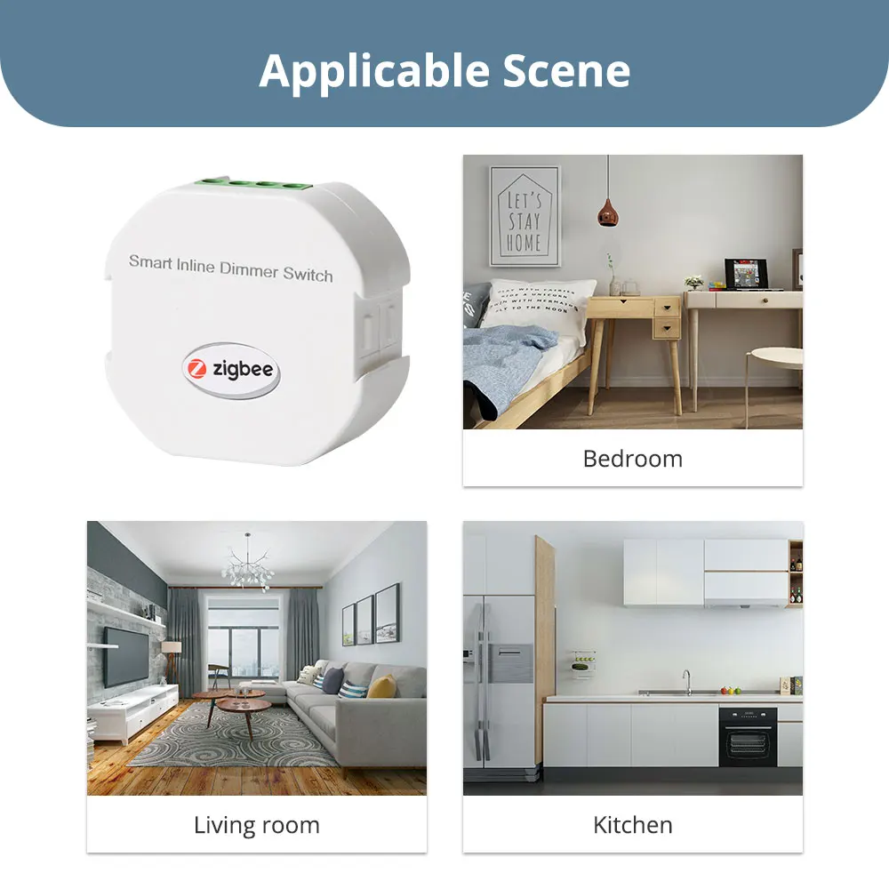 Zemismart Tuya Zigbee Dimmer Switch modulo in linea regola la luminosità Dimmer Light SmartThings Alexa Google Home controllo vocale