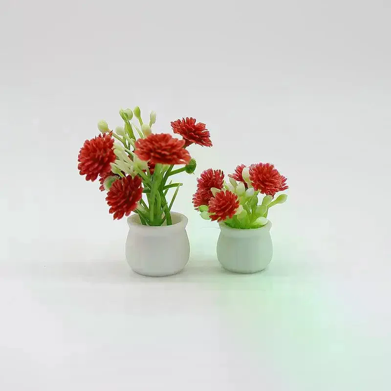 Maison de poupée Miniature à fleurs artificielles vibrantes, 1 pièce, accessoires de meubles pour décoration de maison de poupée, jouets de jeu pour enfants, 1/12