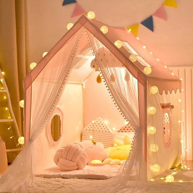 イン子供テントゲームハウス女の子プリンセスおもちゃの家屋内小さな家赤ちゃん睡眠独立したベッドギフト